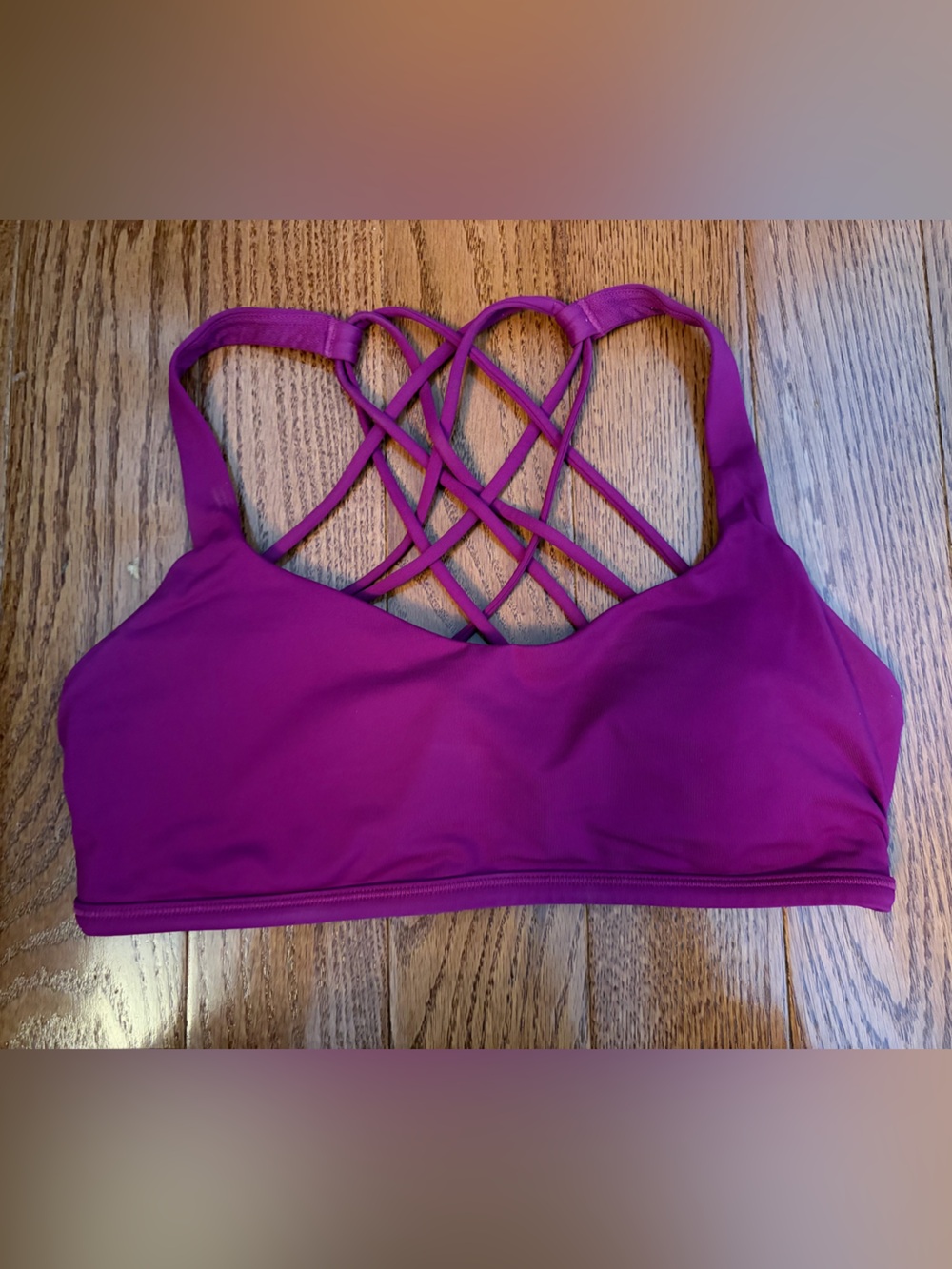 lululemon athletica Magenta Strappy Back Sports Bra